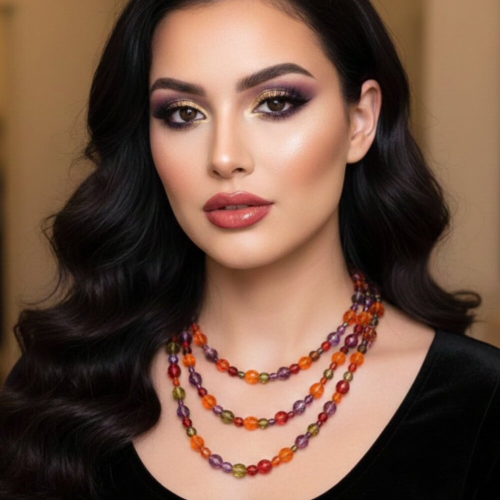 Macy's Multi Color‎ Glass Beaded Necklace